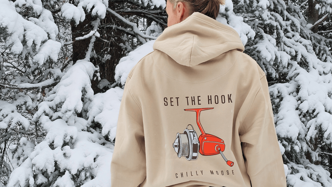 Apparel image with Chilly Moose Blue Hoodie