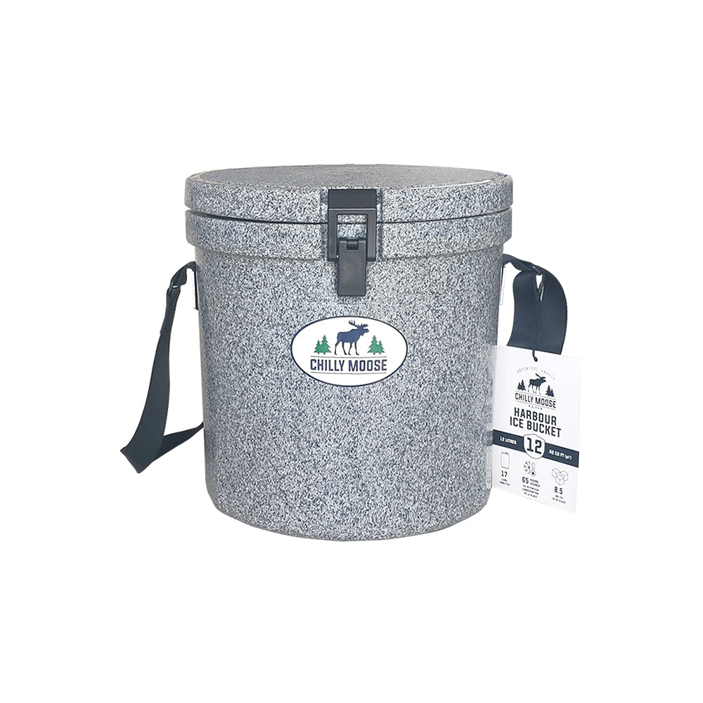 Harbour Bucket Cooler 12L in Moonstone – Chilly Moose – front view closed #colour_moonstone