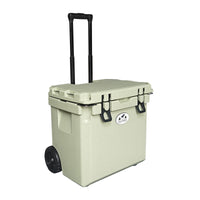 35L Wheeled Explorer Ice Box in Sage – Chilly Moose – lid open #colour_sage