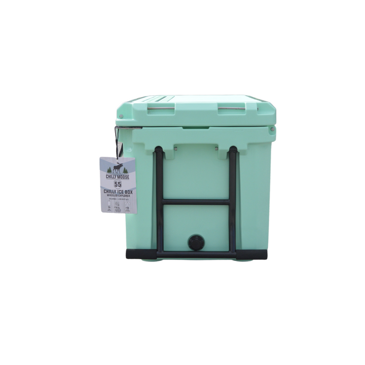 Open Box 55L Wheeled Explorer in Southampton – Chilly Moose – Back View showing handle 