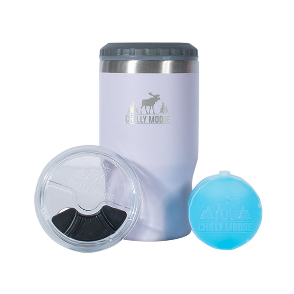 Brent Insulator & Tumbler 410mL in Thistle – Chilly Moose – With slider lid and ice pack #colour_thistle