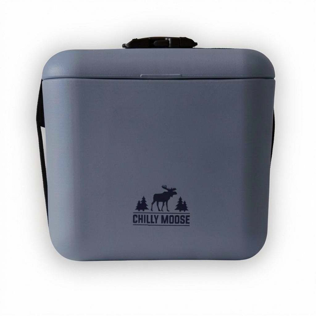 9L Cabot Cooler Cube in Slate – Chilly Moose – front view closed #colour_slate