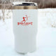 Born to Hunt Brent 5-in-1 Tumbler 410mL in Frost White – Chilly Moose – lifestyle in snow #colour_frost-white