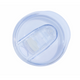 Boathouse Tumbler Lid in Clear – Chilly Moose – top view of sliding lid