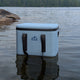 Bowen Cooler Bag 16L in Slate – Chilly Moose – lifestyle in shallow lake water #colour_slate