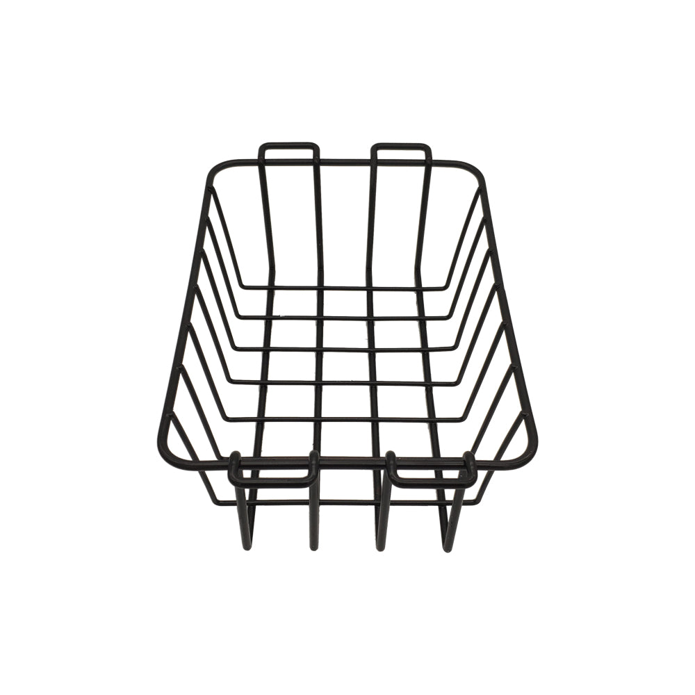 55L Ice Box Essential Kit – Chilly Moose – Black wire basket overhead view with handles #colour_black