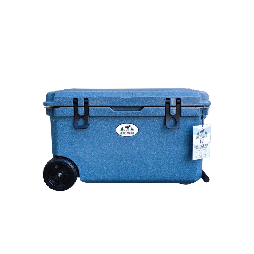 Open Box 55L Wheeled Explorer in Great Lakes – Chilly Moose – Front View 
