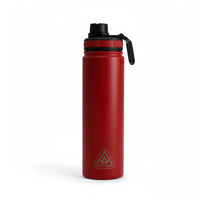 Scouts Canada Brunswick Bottle in Red – Chilly Moose – Front view with logo, black handle #colour_red