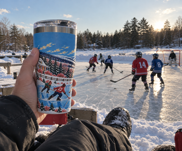 The Sweater 580 ml Tumbler, Classic Canadian Nostalgia