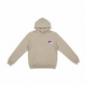 Keep It Reel Hoodie in Sand – Chilly Moose – Front view with chest patch #colour_sand
