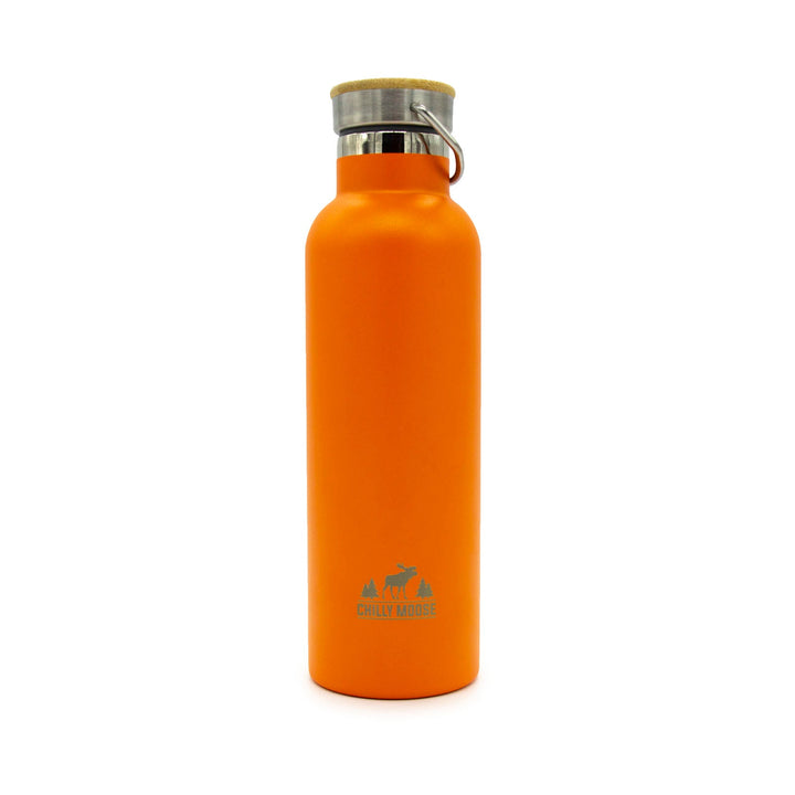 Whitney Bottle 25oz in Blaze Orange – Chilly Moose – Front View #colour_blaze-orange
