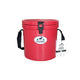 Harbour Bucket Cooler 12L in Canoe Red – Chilly Moose – front view closed #colour_canoe-red