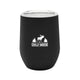 Boathouse Tumbler 12oz in Midnight – Chilly Moose – front view with white logo #colour_midnight