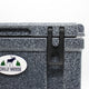 Ice Box Replacement Latches – Chilly Moose – Granite speckled cooler corner detail, black latch #style_granite