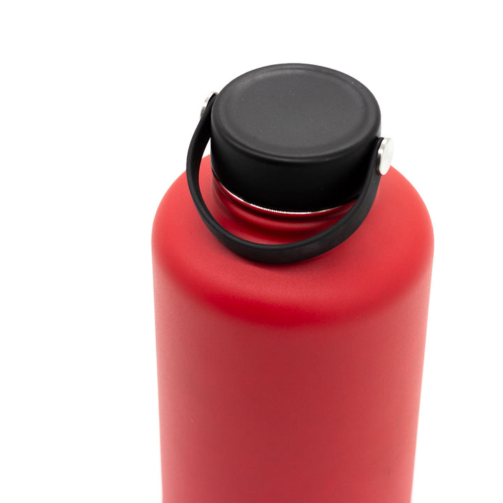 Portage Growler 64oz in Canoe Red – Chilly Moose – Lid Top View #colour_canoe-red